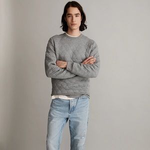 Madewell Quilted Sweatshirt Heather Gray